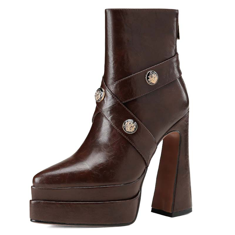 USS Shoes Alixa Women's Warm Platform Ankle Boots - Luxuryurbanwear