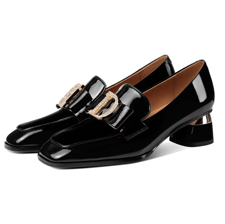 USS Shoes Amara Women's Leather Bow Rhinestones Dress Pumps