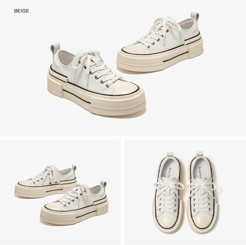 USS Shoes Amelia Women's Platform Leather Sneakers - Luxuryurbanwear