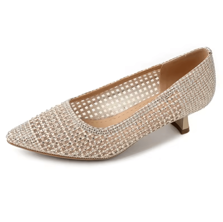 USS Shoes America Women's Imitation Crystals Pointed Toe Pumps