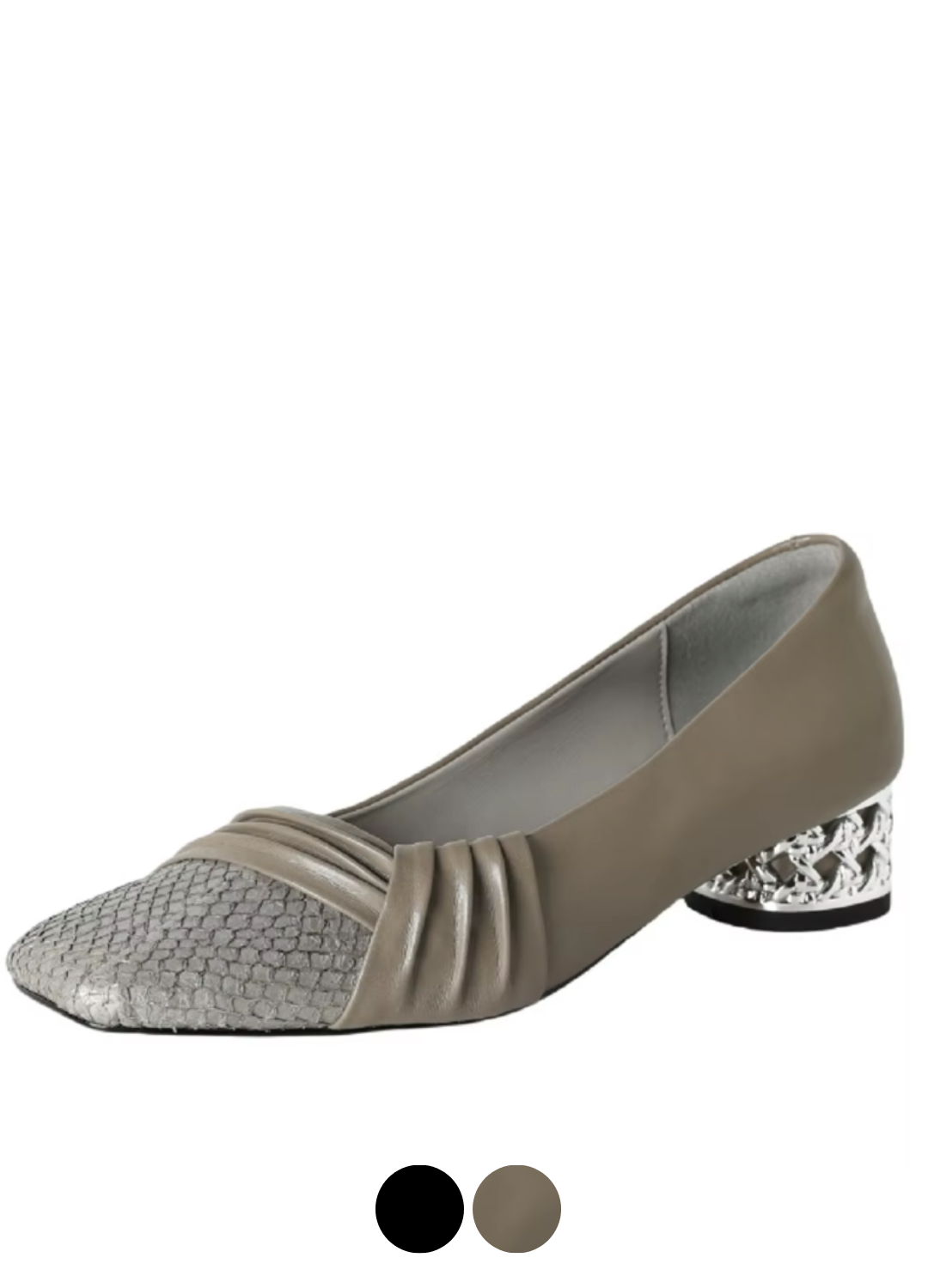 USS Shoes Ana Women's Leather Mid Heel Dress Pumps - Luxuryurbanwear