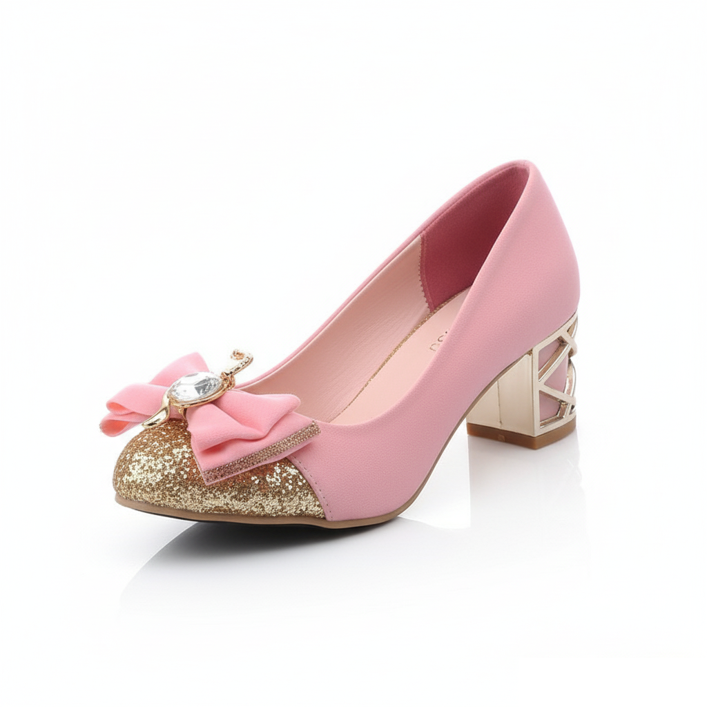 USS Shoes Anita Women's Luxury Mid Heeled Pumps Sale Drop Pink (Size 10) - Luxuryurbanwear