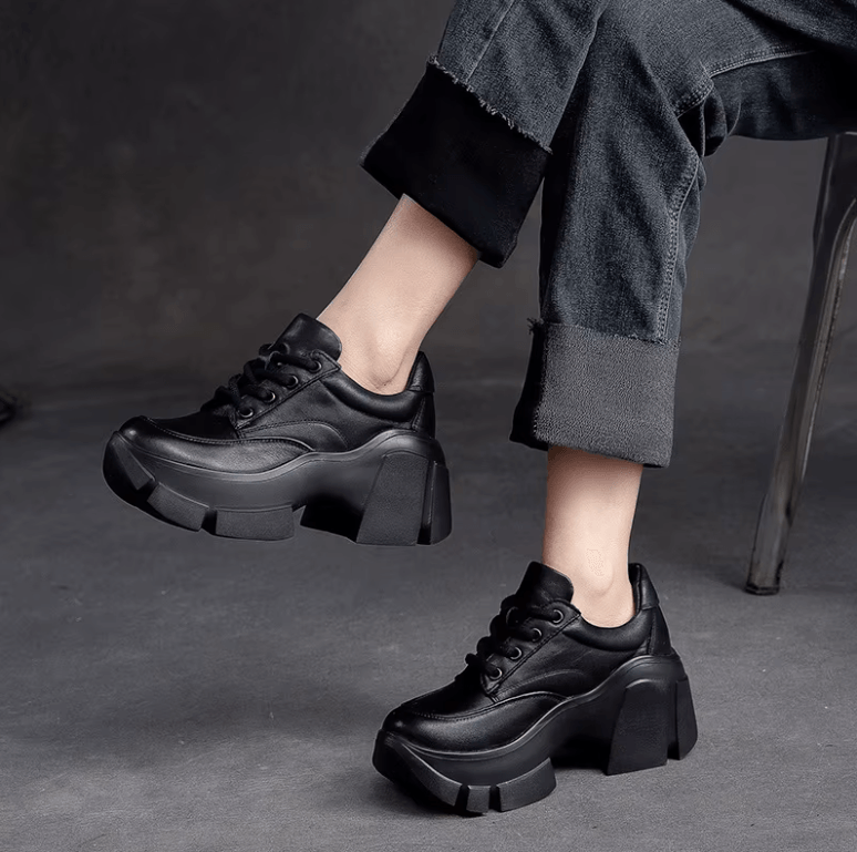 USS Shoes Aracelis Women's Thick High Heel Stylo Retro Platform Shoes