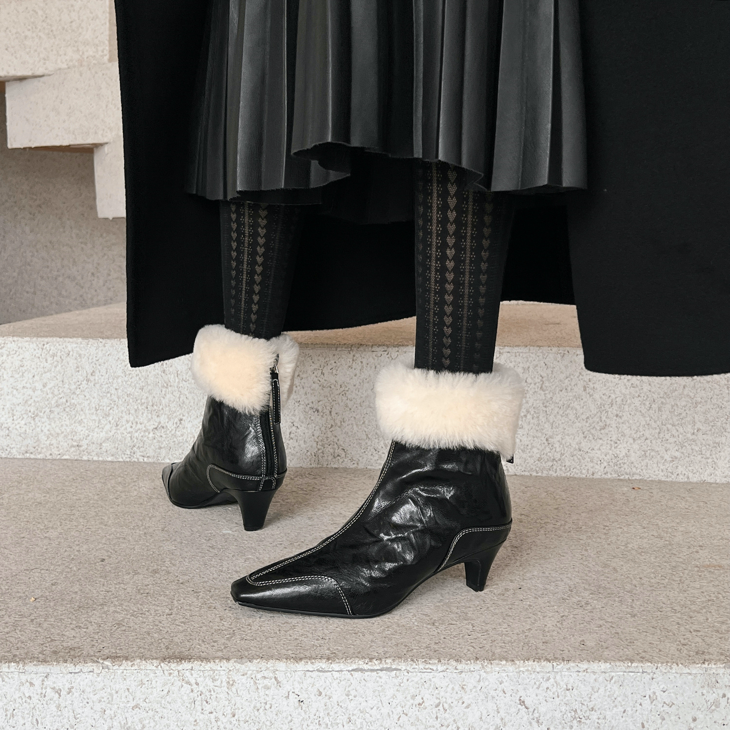 USS Shoes Ariana Women's With Warm Plush Leather Ankle Boots - Luxuryurbanwear