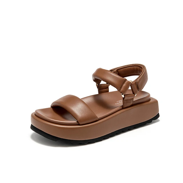 USS Shoes Ariel Women's Thick Sole Leather Flat Sandals - Luxuryurbanwear