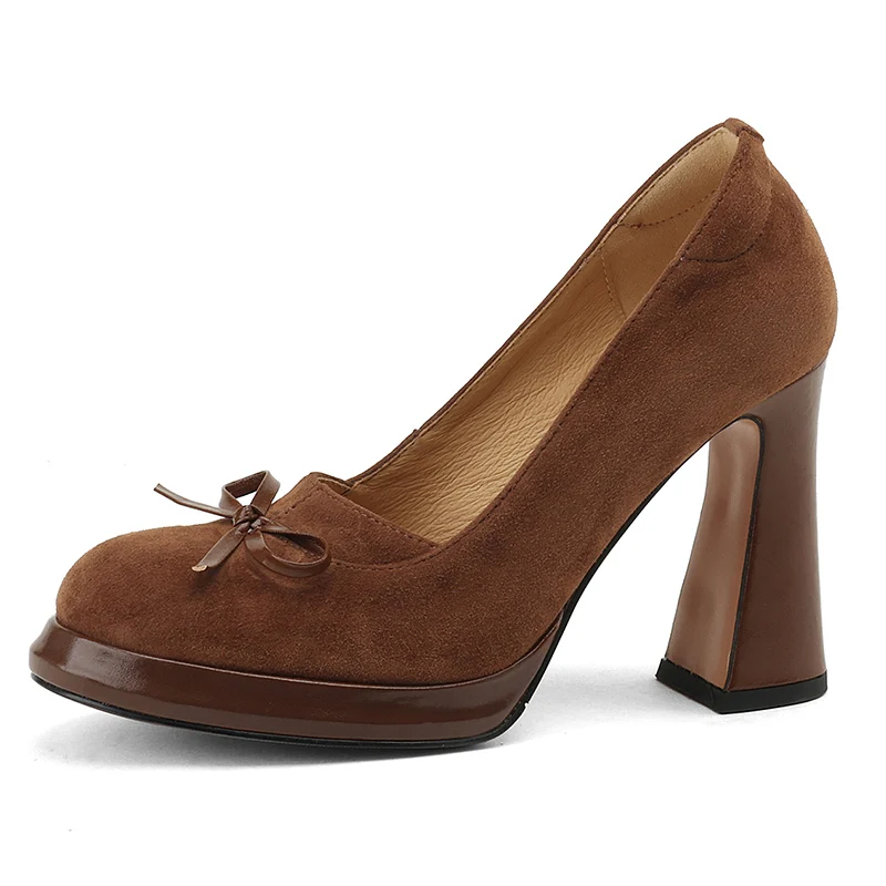 USS Shoes Barbara Women's Leather High Heels Platform Pumps - Luxuryurbanwear