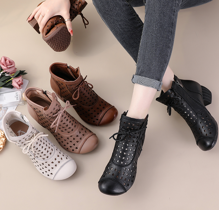 USS Shoes Barbara Women's Summer Side Zip Ankle Boots - Luxuryurbanwear