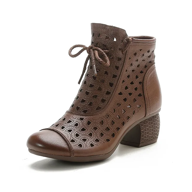 USS Shoes Barbara Women's Summer Side Zip Ankle Boots - Luxuryurbanwear