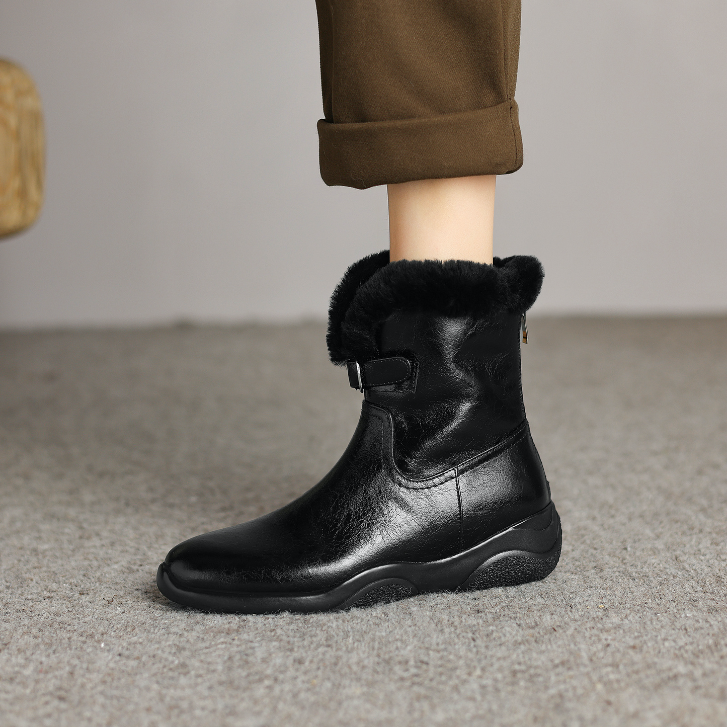 USS Shoes Belen Women's Ankle Wool Leather Boots - Luxuryurbanwear