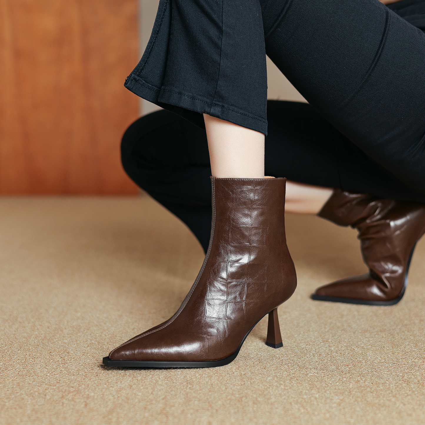 USS Shoes Belen Women's High Heels Leather Ankle Boots - Luxuryurbanwear