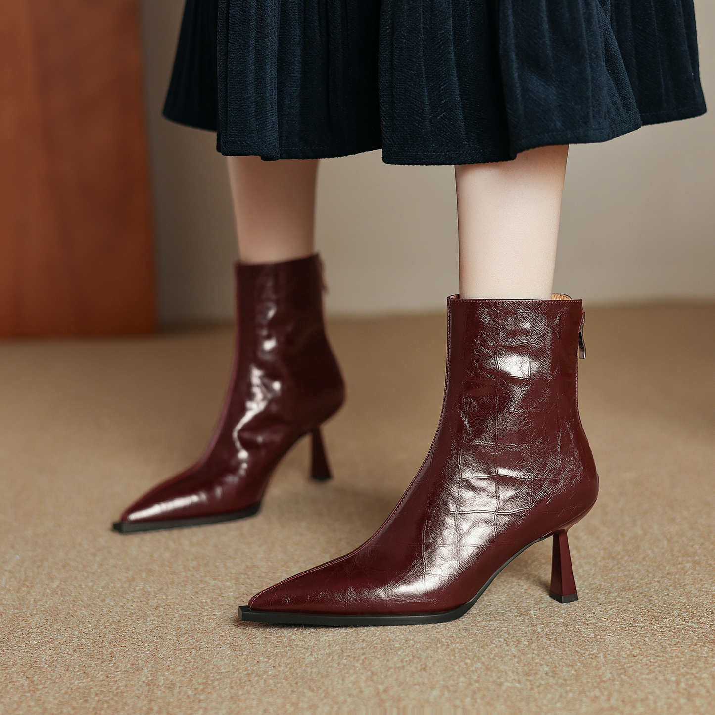 USS Shoes Belen Women's High Heels Leather Ankle Boots - Luxuryurbanwear