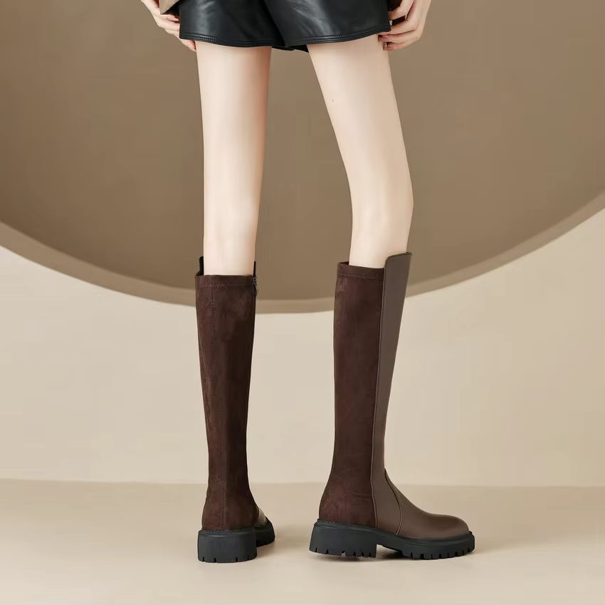 USS Shoes Berly Women's Knee-High Zipper Boots - Luxuryurbanwear
