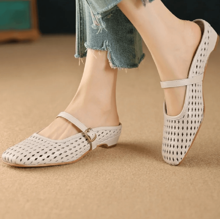 USS Shoes Bertha Women's Handmade Hollow Out Leather Sandals
