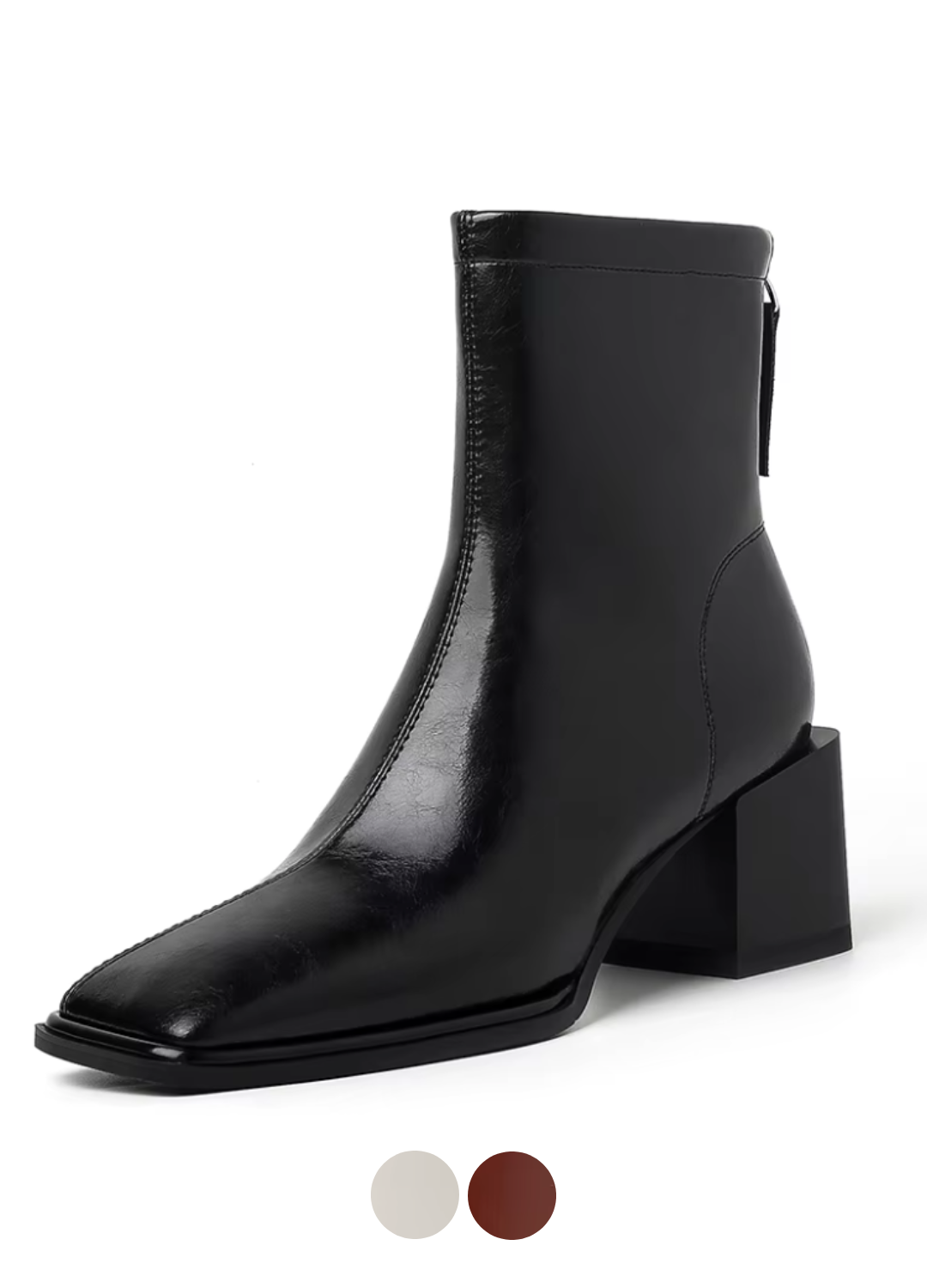 USS Shoes Betty Women's Ankle Square High Heels Boots - Luxuryurbanwear