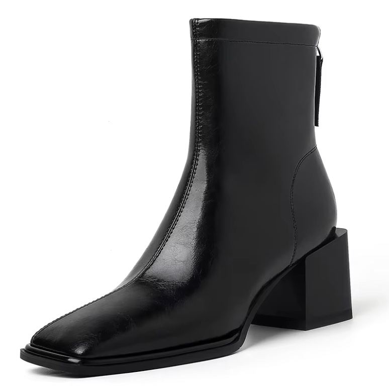 USS Shoes Betty Women's Ankle Square High Heels Boots