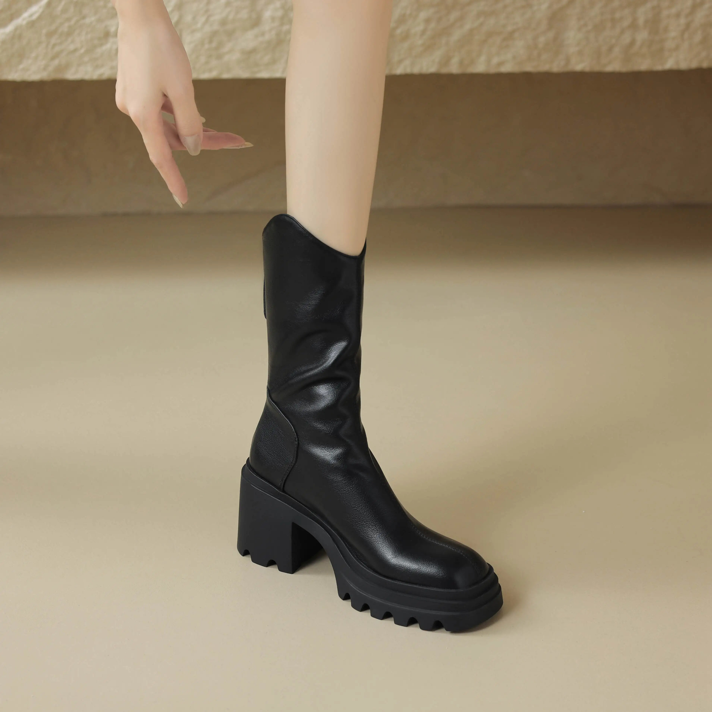 USS Shoes Bruna Women's Mid Calf Boots - Luxuryurbanwear
