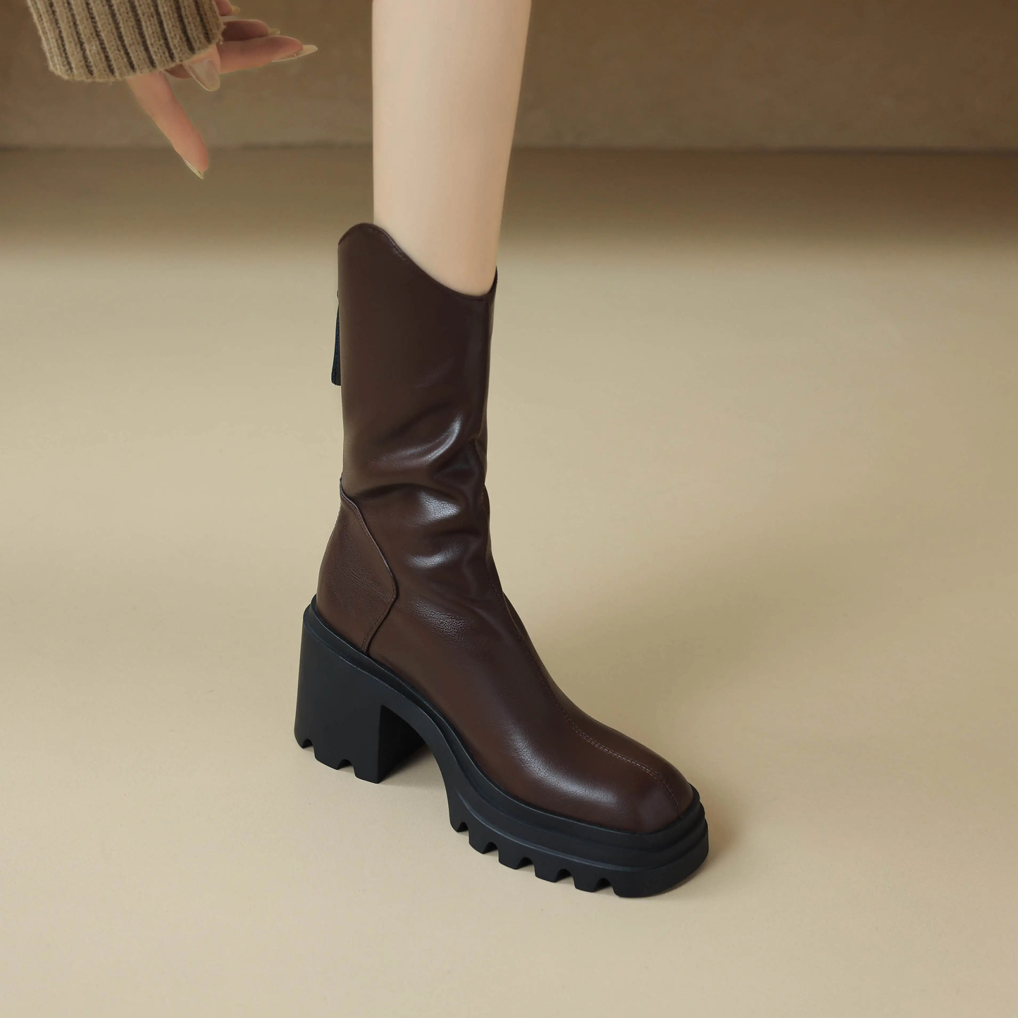 USS Shoes Bruna Women's Mid Calf Boots - Luxuryurbanwear