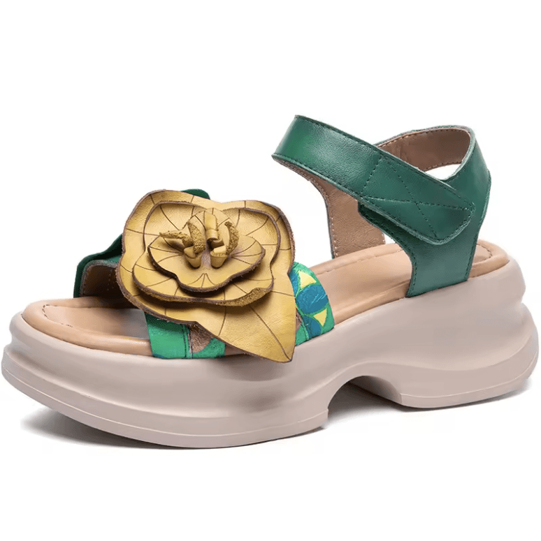 USS Shoes Burbu Women's Classic Platform Flower Sandals