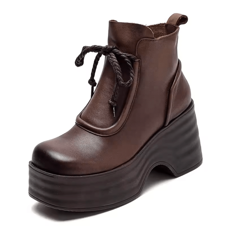 USS Shoes Camila Women's Wedges Platform Leather Ankle Boots