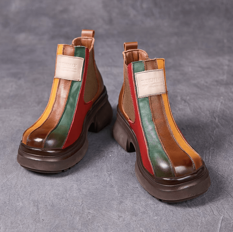 USS Shoes Carlota Women's Leather Retro Ankle Boots