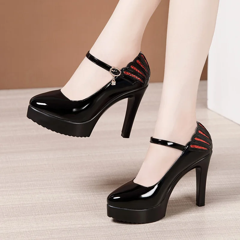 USS Shoes Celeste Women's Patent Leather High Heels Pumps - Luxuryurbanwear