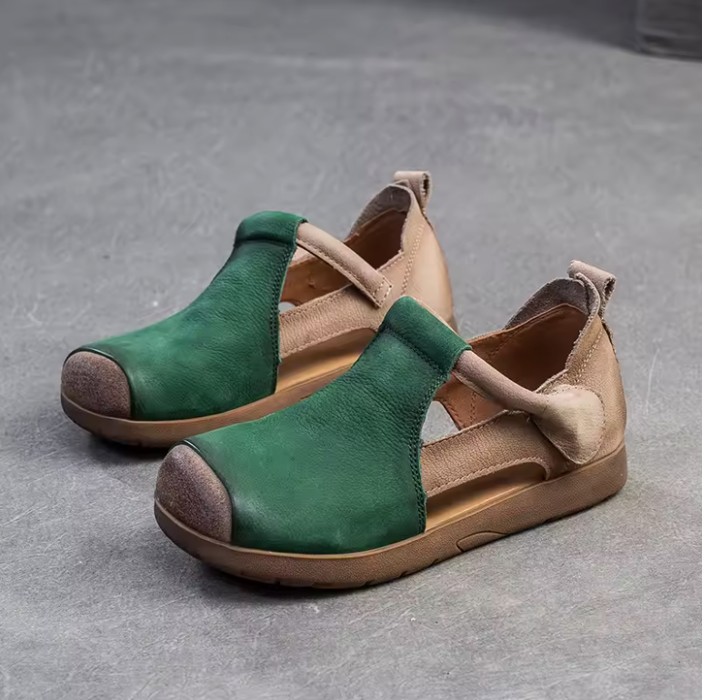 USS Shoes Cenia Women's Leather Round Toe Mixed Colors Sandals
