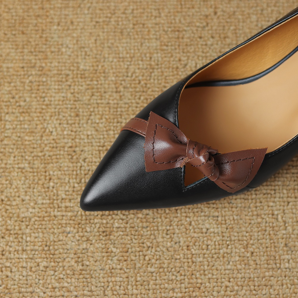 USS Shoes Cindy Women's Butterfly Knot Dress Leather Pumps - Luxuryurbanwear