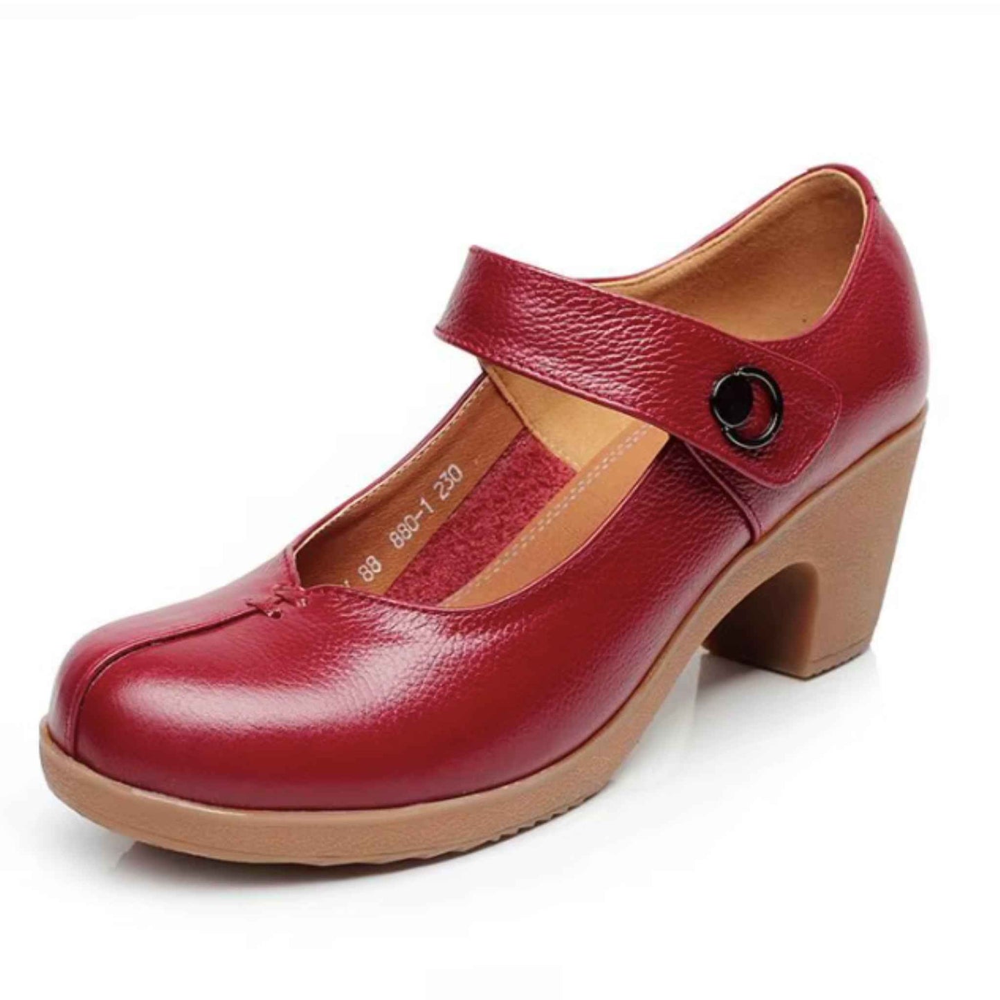 USS Shoes Cinnia Women's Round Toe Pumps Sale Drop Red (Size 7)