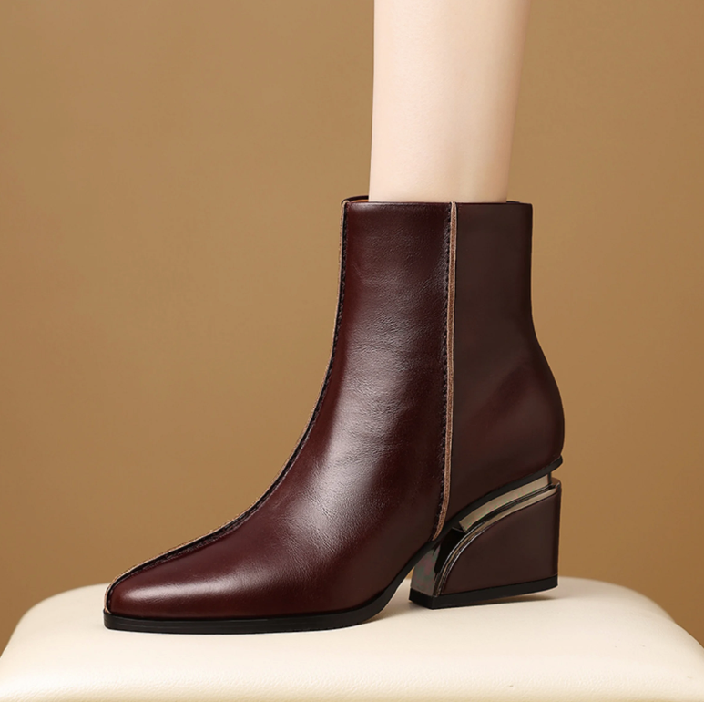 USS Shoes Clariza Women's Short Elegant Leather Boots