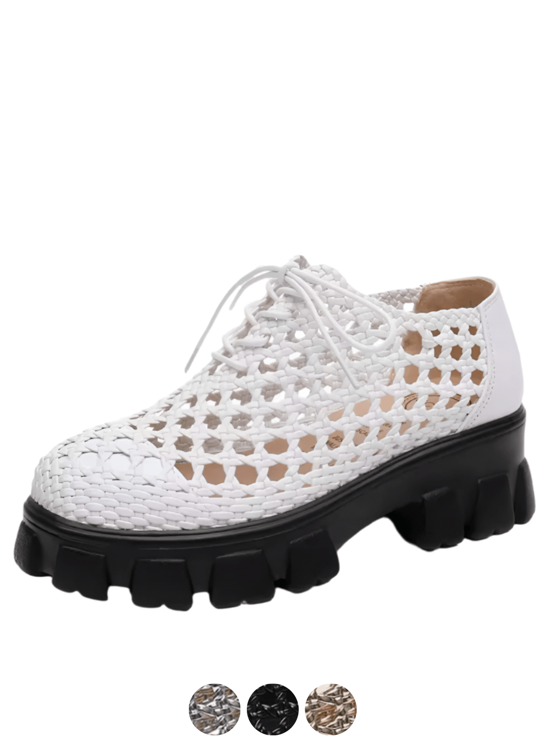 USS Shoes Claudia Women's Woven Hole Breathable Platform Shoes