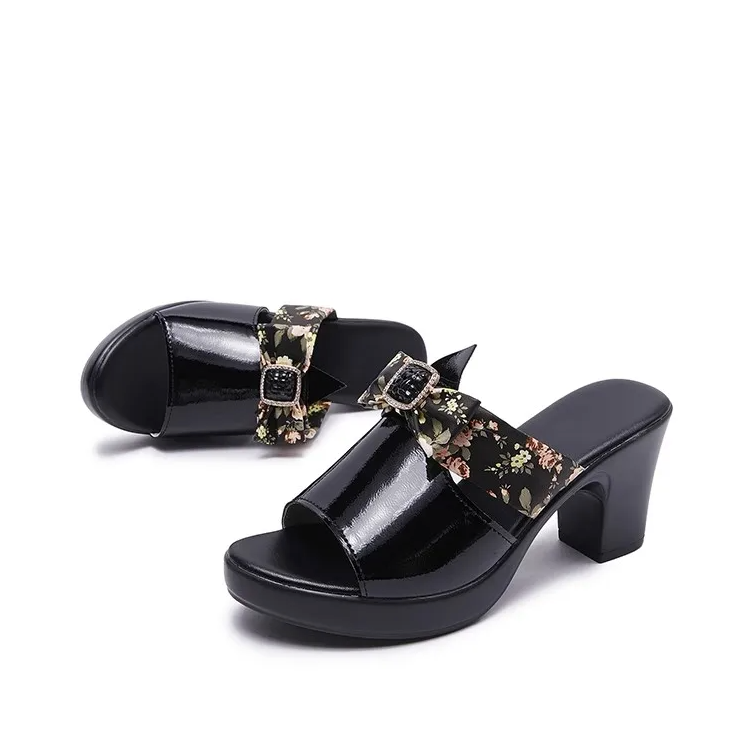 USS Shoes Cristina Women's Anti-Skid Heels Bowknot Sandals - Luxuryurbanwear