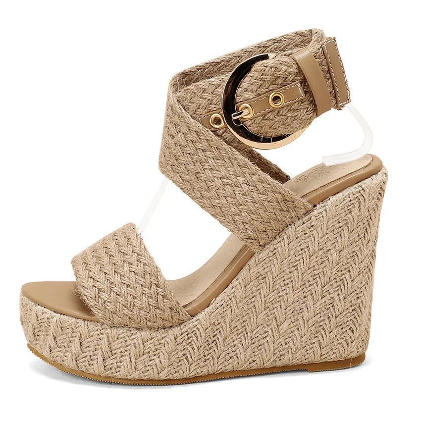 USS Shoes Doris Women's Wedges Hemp Sandals - Luxuryurbanwear