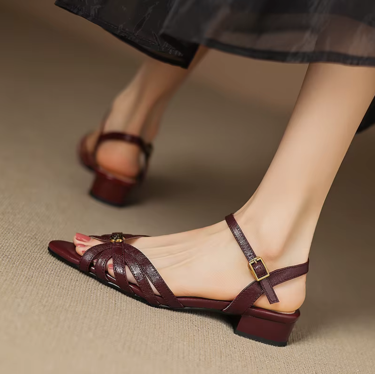 USS Shoes Elsa Women's Leather Open Toed Sandals