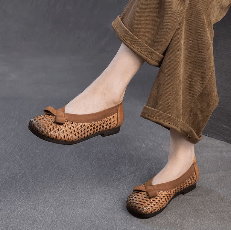 USS Shoes Ely Women's Versatile Breathable Leather Comfortable Flats