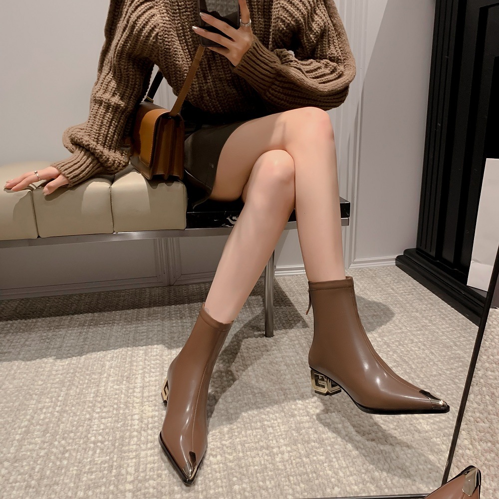 USS Shoes Esnevi Women's Fashion Pointed Toe Boots - Luxuryurbanwear