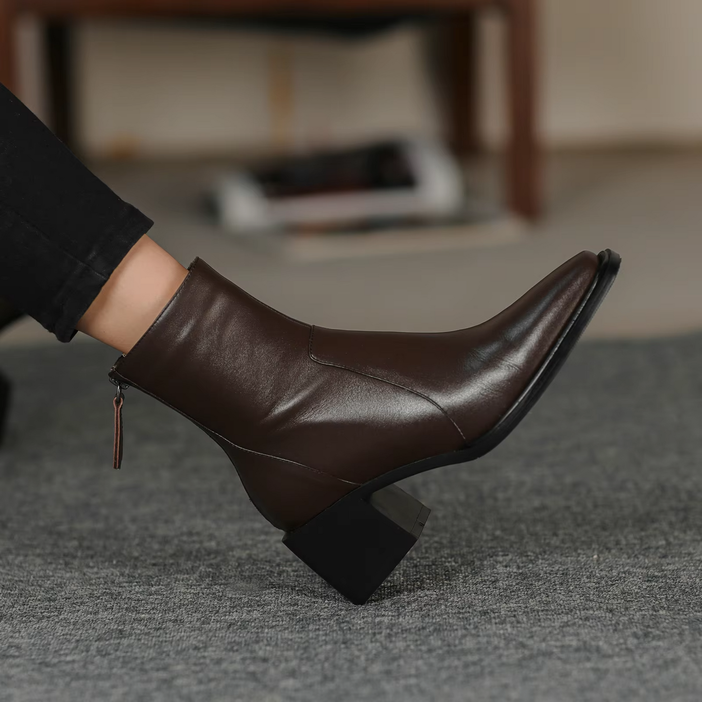 USS Shoes Evelyn Women's Square Toe Ankle Boots