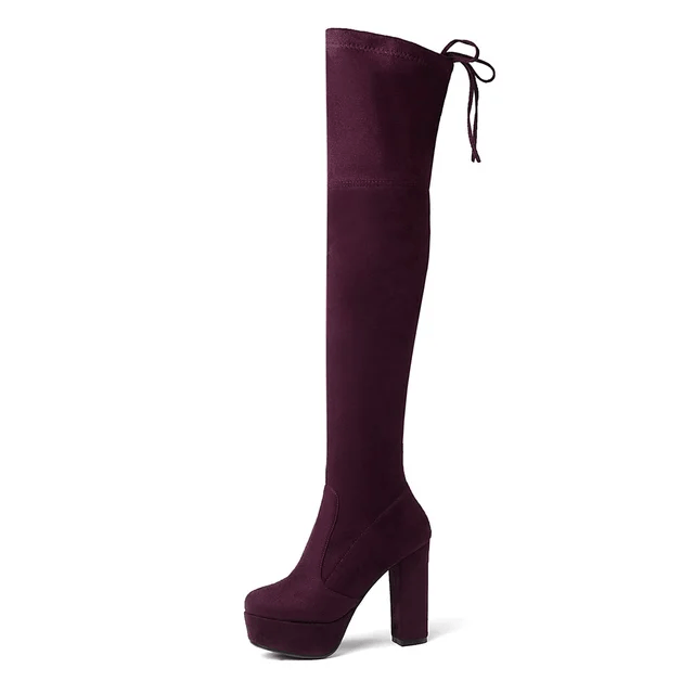 USS Shoes Fabiana Women's Platform Over the Knee Boots