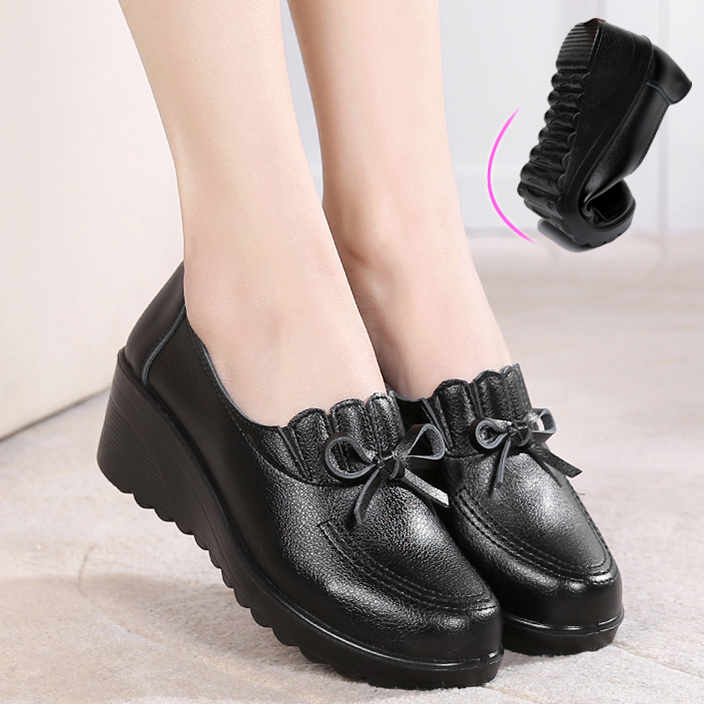 USS Shoes Fatima Women's Comfortable Wedge Heel Loafers - Luxuryurbanwear