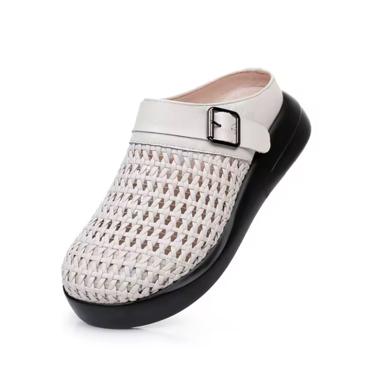USS Shoes Ginni Women's Leather Soft Sole Platform Mules - Luxuryurbanwear