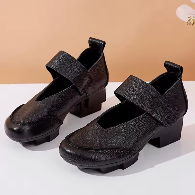USS Shoes Hana Women's Hook Loop Retro Leather Pumps