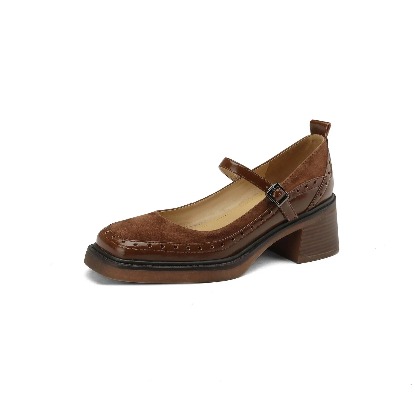 USS Shoes Hanna Women's Leather Carving Design Pumps - Luxuryurbanwear