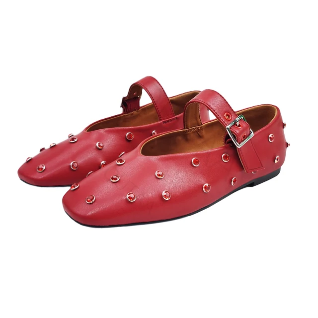 USS Shoes Josefa Women's Buckle Strap Flats - Luxuryurbanwear