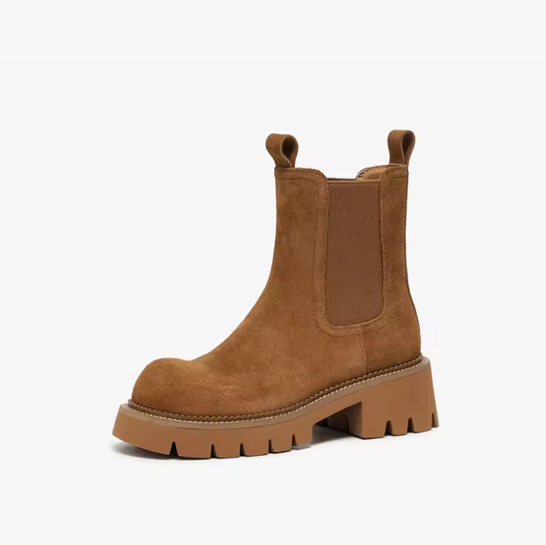 USS Shoes Kai Women's Cow Suede Chelsea Elastic Band Boots - Luxuryurbanwear