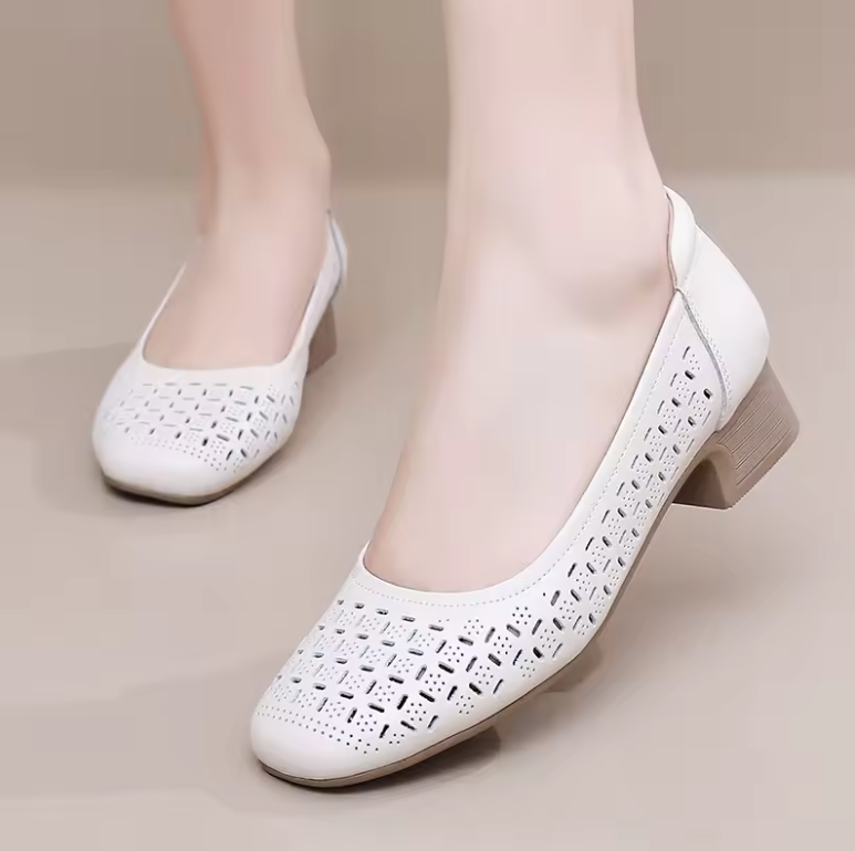 USS Shoes Karla Women's Leather Hollow Loafers - Luxuryurbanwear