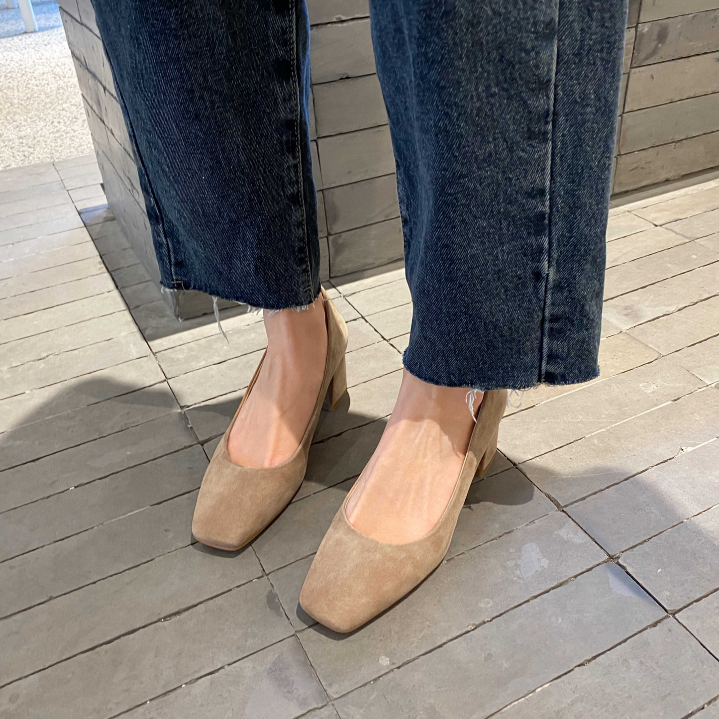 USS Shoes Kendra Women's Square Toe Suede Pumps Shoes - Luxuryurbanwear
