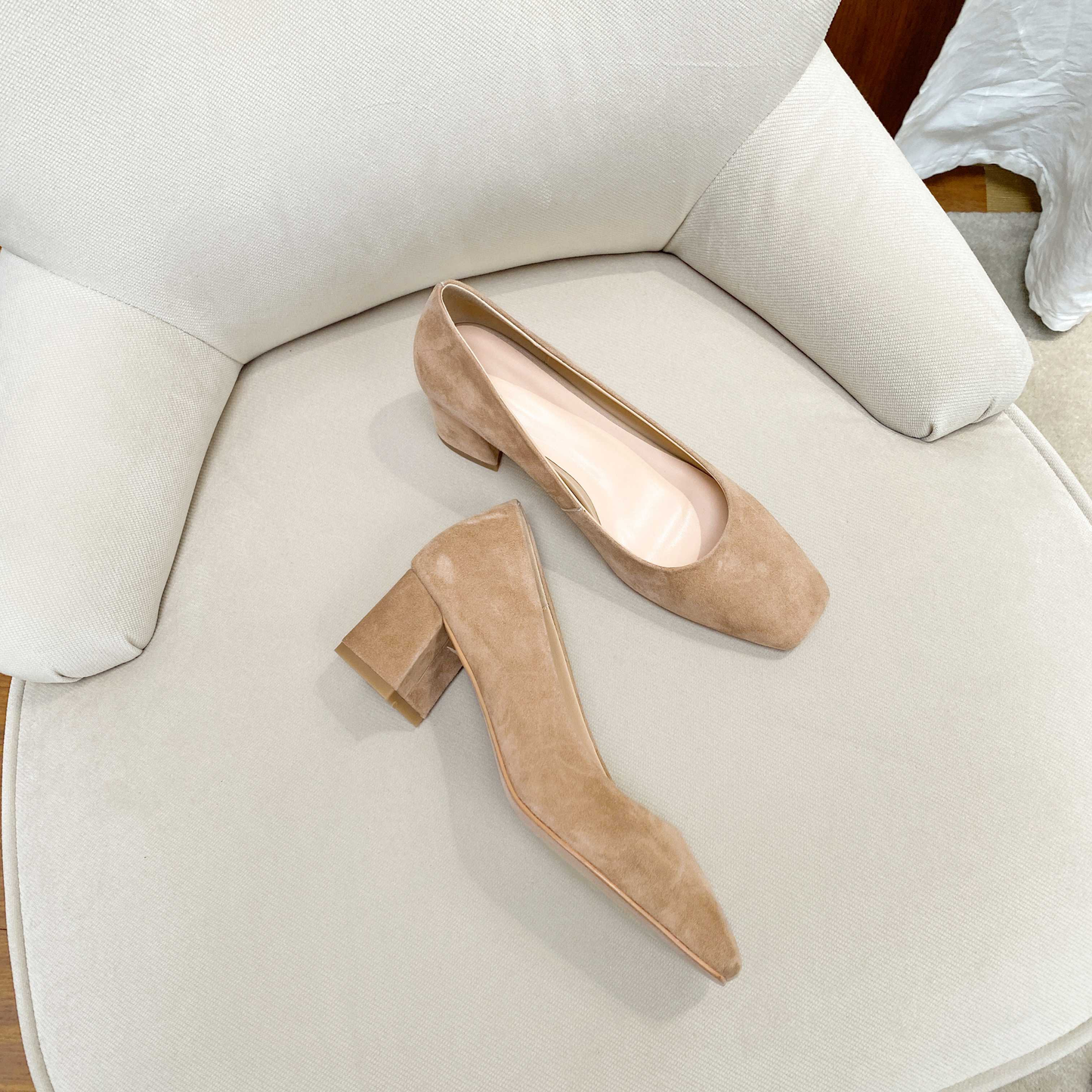 USS Shoes Kendra Women's Square Toe Suede Pumps Shoes - Luxuryurbanwear