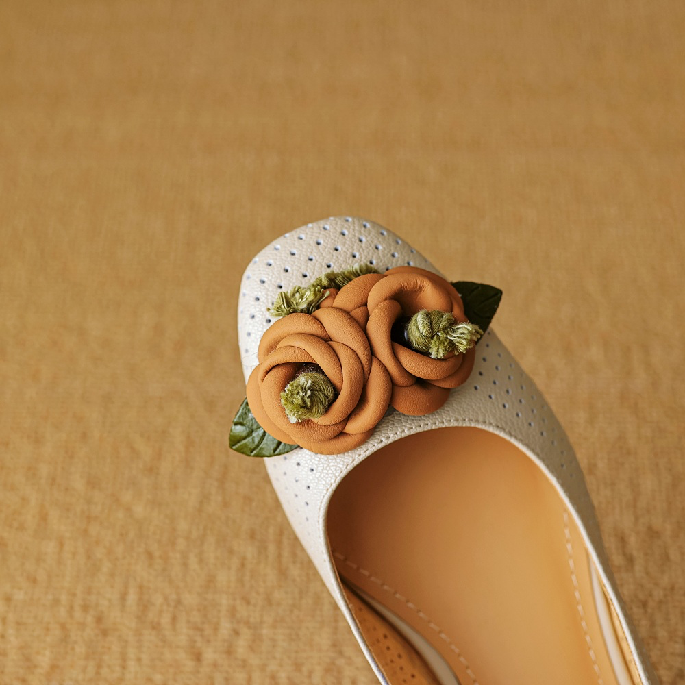 USS Shoes Lariza Women's Slingback Leather Flower Sandals - Luxuryurbanwear