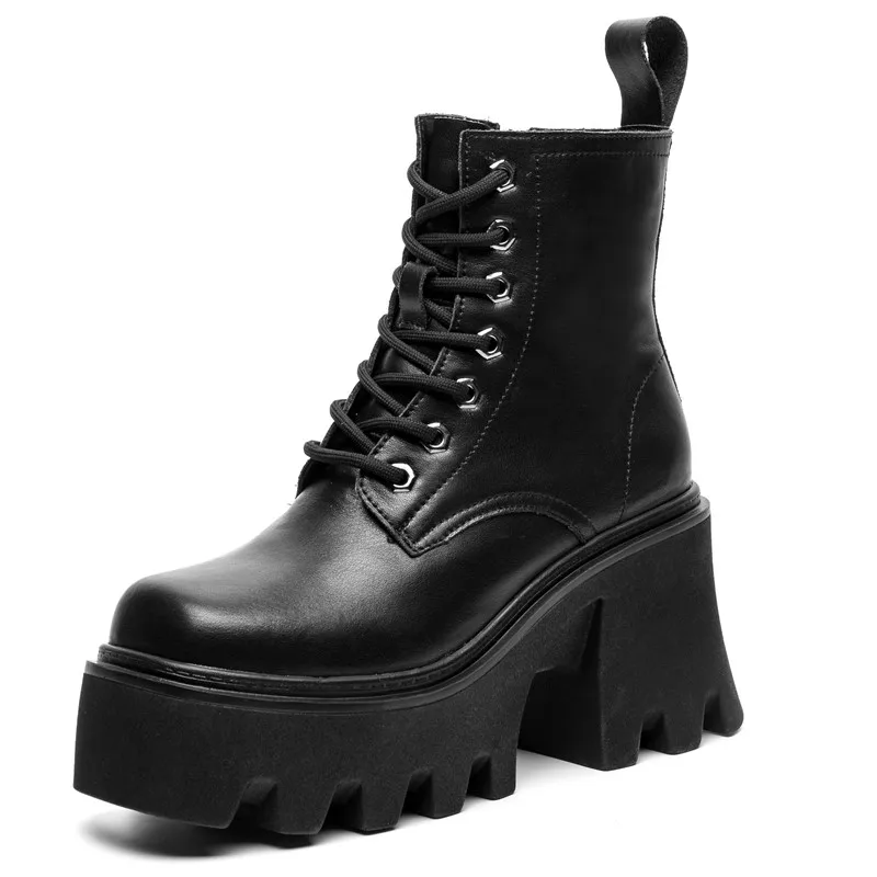 USS Shoes Leiba Women's Platform Square Toe Boots - Luxuryurbanwear