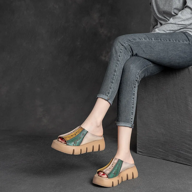 USS Shoes Leonida Women's Slippers Wedges - Luxuryurbanwear