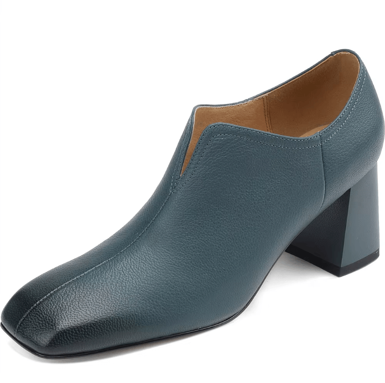 USS Shoes Leonor Women's Leather Dress Square Toe Pumps
